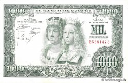 1000 Pesetas ESPAGNE 1957 P.149a TTB