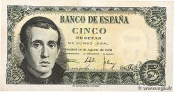 5 Pesetas ESPAGNE 1951 P.140a pr.SUP