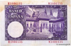 25 Pesetas ESPAGNE 1954 P.147a TTB