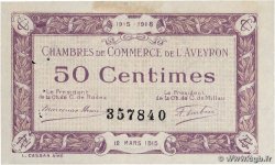50 Centimes FRANCE régionalisme et divers Rodez et Millau 1915 JP.108.01 TTB+