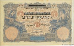 1000 Francs sur 100 Francs TUNISIE 1942 P.31 SUP+