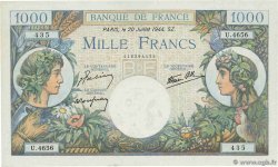 1000 Francs COMMERCE ET INDUSTRIE FRANCE 1944 F.39.12 XF