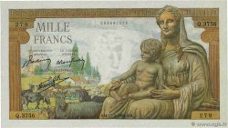 1000 Francs DÉESSE DÉMÉTER FRANKREICH 1943 F.40.18 fST