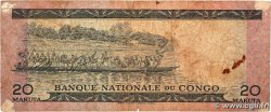 20 Makuta RÉPUBLIQUE DÉMOCRATIQUE DU CONGO 1967 P.010a pr.B