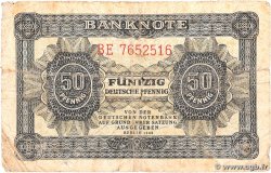 50 Deutsche Pfennige ALLEMAGNE RÉPUBLIQUE DÉMOCRATIQUE 1948 P.08b B+