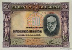50 Pesetas ESPAGNE 1935 P.088 SPL+