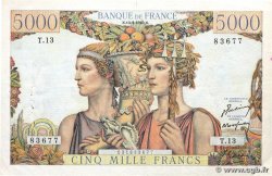 5000 Francs TERRE ET MER FRANCE 1949 F.48.01 TTB