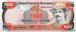 5000 Cordobas NICARAGUA 1987 P.146 NEUF