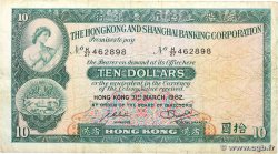 10 Dollars HONG KONG 1982 P.182j TB