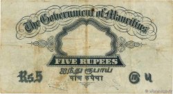 5 Rupees MAURITIUS 1937 P.22 F-