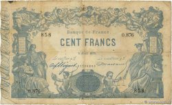 100 Francs type 1862 - Bleu à indices Noirs FRANCE 1875 F.A39.11 B+