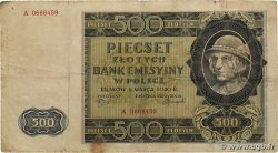 500 Zlotych POLOGNE 1940 P.098 TB