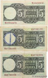5 Pesetas Lot ESPAGNE 1948 P.136a TTB