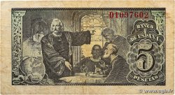 5 Pesetas ESPAGNE 1943 P.127a B+