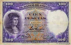 100 Pesetas ESPAÑA 1931 P.083 MBC