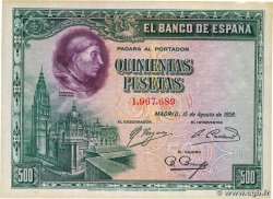 500 Pesetas ESPAGNE 1928 P.077a SPL+