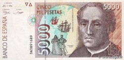 5000 Pesetas ESPAGNE 1992 P.165 TTB+