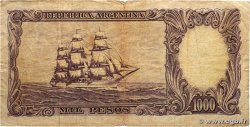 1000 Pesos ARGENTINE 1954 P.274b B+