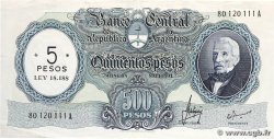 5 Pesos sur 500 Pesos ARGENTINE 1969 P.283 pr.SUP
