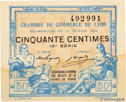 50 Centimes FRANCE régionalisme et divers Lyon 1920 JP.077.20 SPL