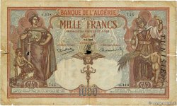 1000 Francs TUNISIE 1938 P.11b B