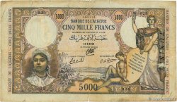 5000 Francs TUNISIA 1942 P.21 VG