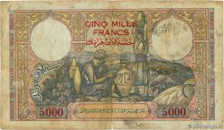 5000 Francs TUNISIA 1942 P.21 VG
