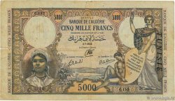 5000 Francs TUNISIA 1942 P.21 VG