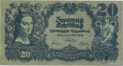 20 Schilling Numéro spécial AUTRICHE 1945 P.116 SPL+