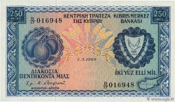 250 Mils CHYPRE 1968 P.41a pr.NEUF