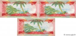 1 Dollar Lot EAST CARIBBEAN STATES 1985 P.17a-k-u UNC