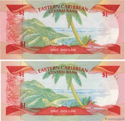 1 Dollar Lot EAST CARIBBEAN STATES 1988 P.21k-u UNC-