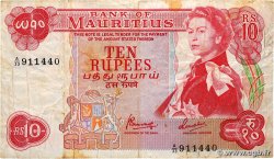 10 Rupees ÎLE MAURICE 1967 P.31c TB