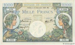 1000 Francs COMMERCE ET INDUSTRIE FRANCE 1940 F.39.03 XF