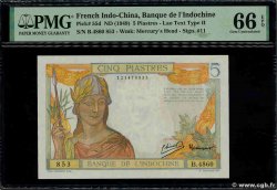 5 Piastres INDOCHINE FRANÇAISE 1949 P.055d NEUF