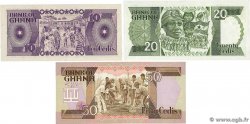10, 20 et 50 Cedis Lot GHANA 1984 P.23a, P.24a et P.25a ST