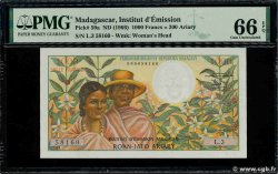 1000 Francs - 200 Ariary MADAGASCAR 1966 P.059a UNC