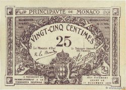 25 Centimes MONACO 1920 P.02b pr.NEUF