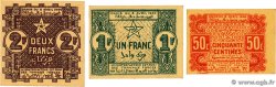50 Centimes, 1 et 2 Francs MAROC 1944 P.41 au P.43 NEUF
