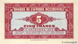 5 Francs AFRIQUE OCCIDENTALE FRANÇAISE (1895-1958) 1942 P.28b SPL+