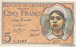 5 Francs ALGÉRIE 1944 P.094b pr.NEUF