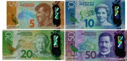 5 à 50 Dollars Lot NOUVELLE-ZÉLANDE 2015 P.191 à 194 NEUF