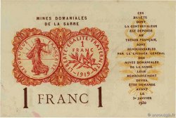 1 Franc MINES DOMANIALES DE LA SARRE FRANCE 1920 VF.51.04 pr.NEUF