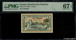 1 Franc TUNISIA 1943 P.55 UNC