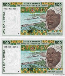 500 Francs Consécutifs WEST AFRICAN STATES 1998 P.910Sc UNC-