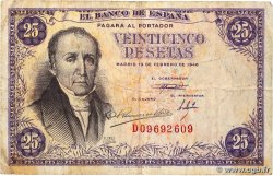 25 Pesetas ESPAGNE 1946 P.130a