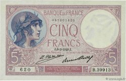 5 Francs FEMME CASQUÉE FRANCE 1929 F.03.13 XF+