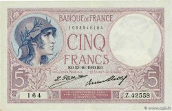 5 Francs FEMME CASQUÉE FRANKREICH 1930 F.03.14a fVZ