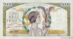 5000 Francs VICTOIRE Impression à plat FRANCE 1941 F.46.30 VF+