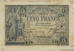 5 Francs FRANCE régionalisme et divers Paris 1871 JER.75.03A TTB